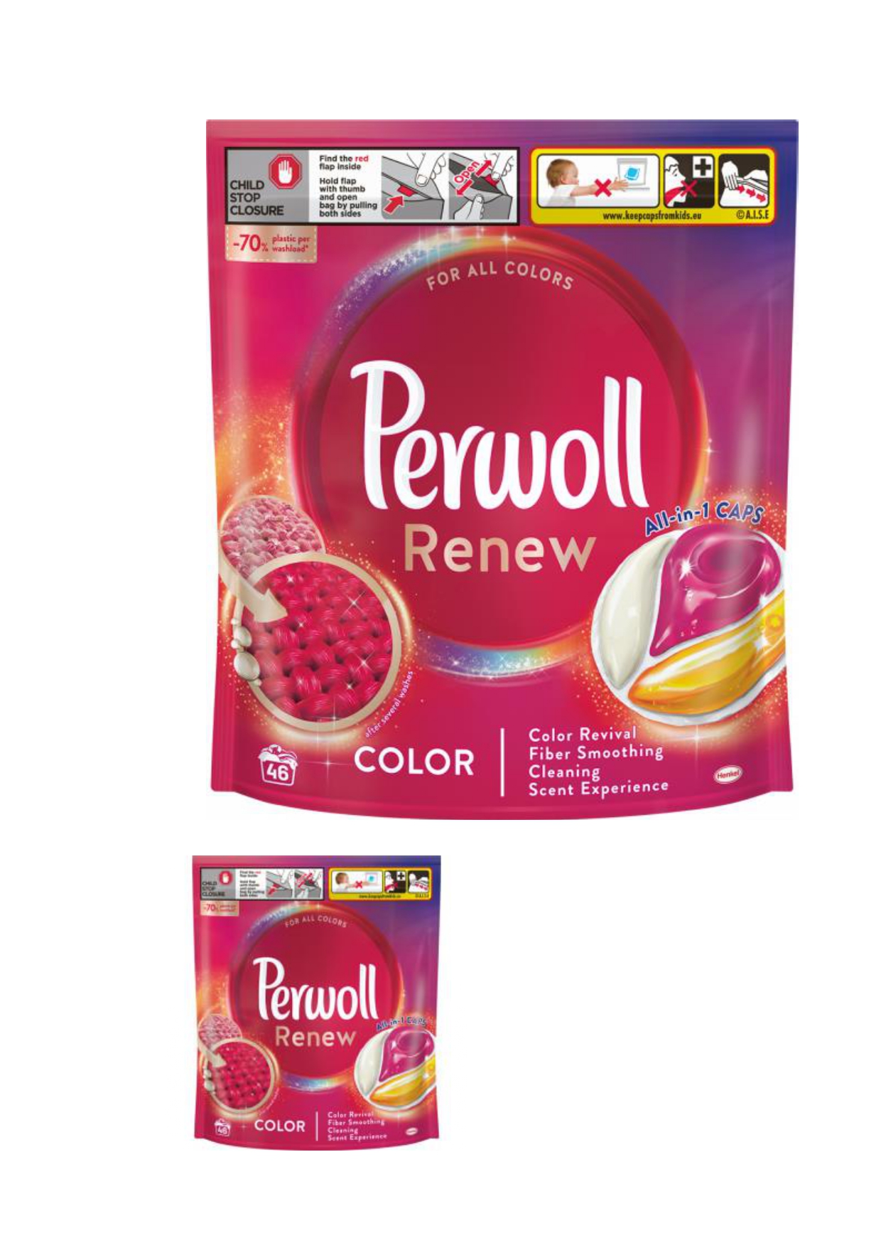 Капсули для прання Perwoll для кольорових речей, 46шт